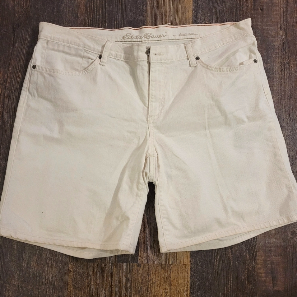 White Jean shorts